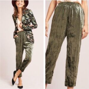 ANTHROPOLOGIE CRUSHED VELVET PANTS 🌴